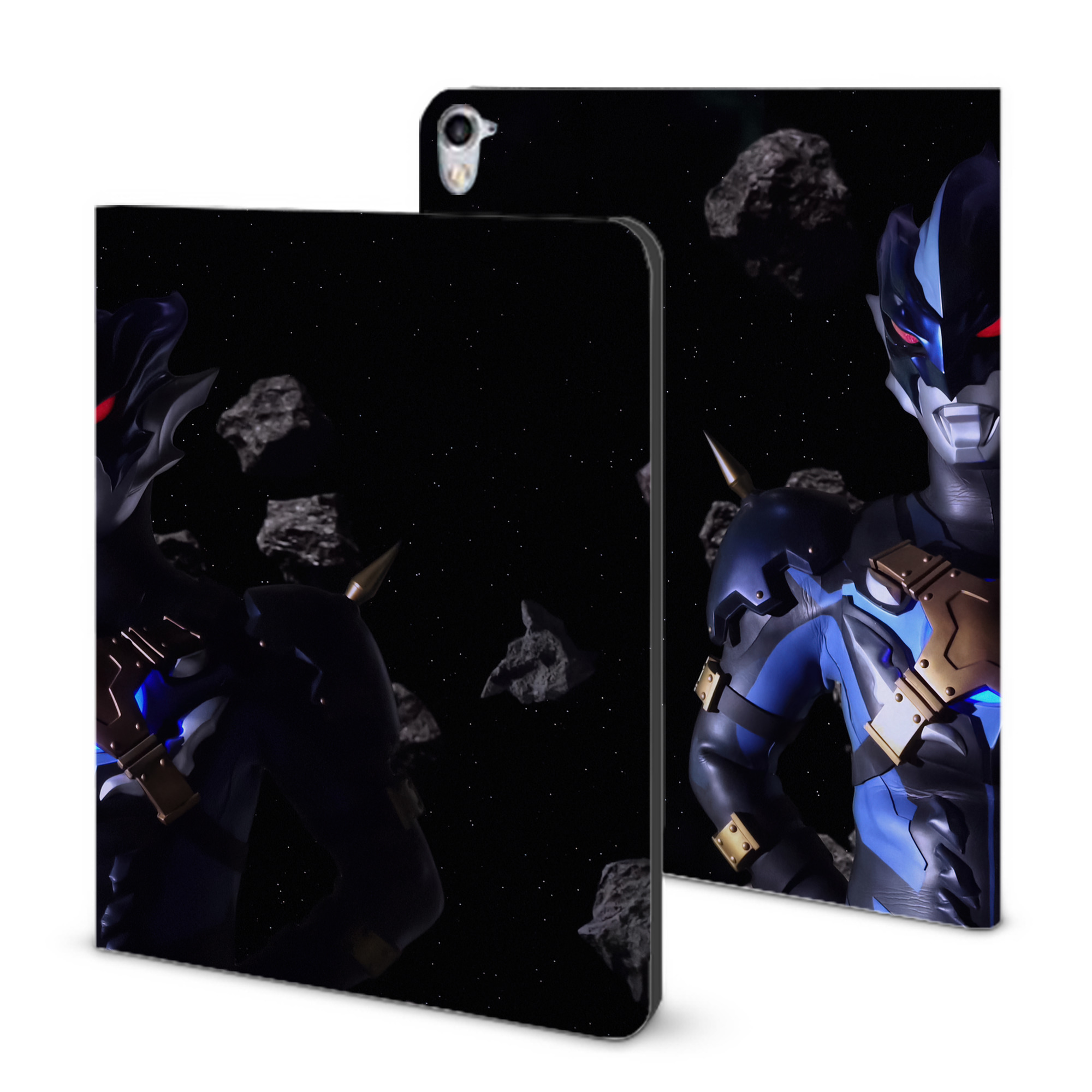 （画像用） ウルトラマン Ultraman IPad ケース ブック型 PUレザー TPU 耐衝撃 軽量 薄型 ペン収納なし 全面保護 IPad 各モデル対応